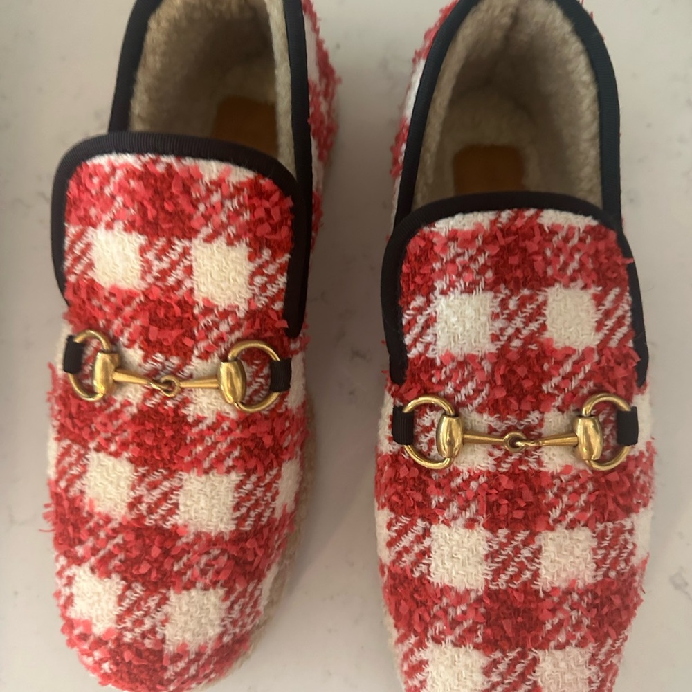 Gucci Vichy Tweed Loafers size 38 - Picture 7 of 11